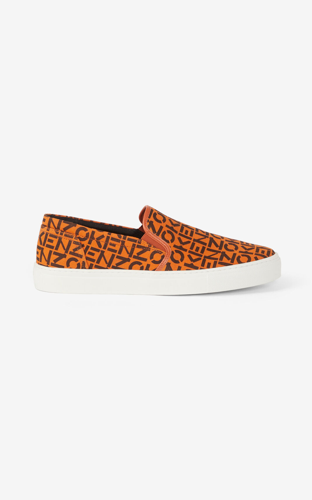 Kenzo K Skate Monogram laceless Sneakers Heren DiepOranje | 98146UFSY